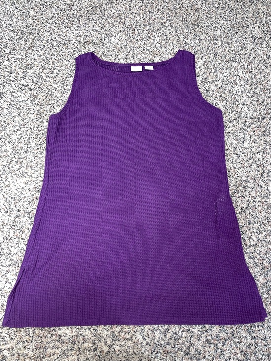Chico's Tops - Chico's Deep Purple Tunic Crew Neck Tank Top Size 1 (8/10) | EUC